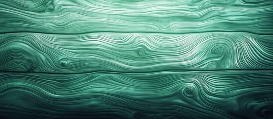 Obraz premium Textured green wooden boards with swirling patterns in varying shades of teal create a captivating background for design projects.