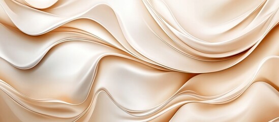 Obraz premium Luxurious golden silk folds create an elegant abstract background with warm tones flowing smoothly in a rich and sophisticated pattern.