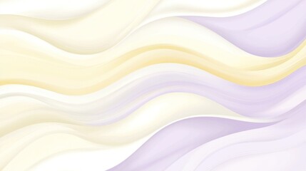 Abstract Lavender and Cream Wave Background: Serene Pastel Swirls Texture