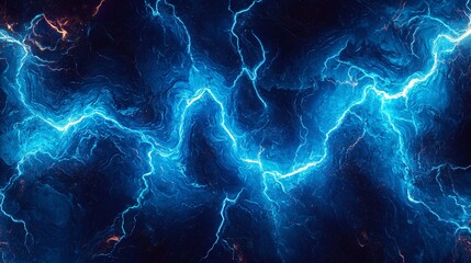 A vector illustration of an electric eel skin texture with pulsing blue lightning veins across its surface.