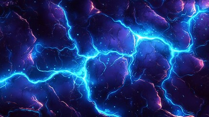 A vector illustration of an electric eel skin texture with pulsing blue lightning veins across its surface.