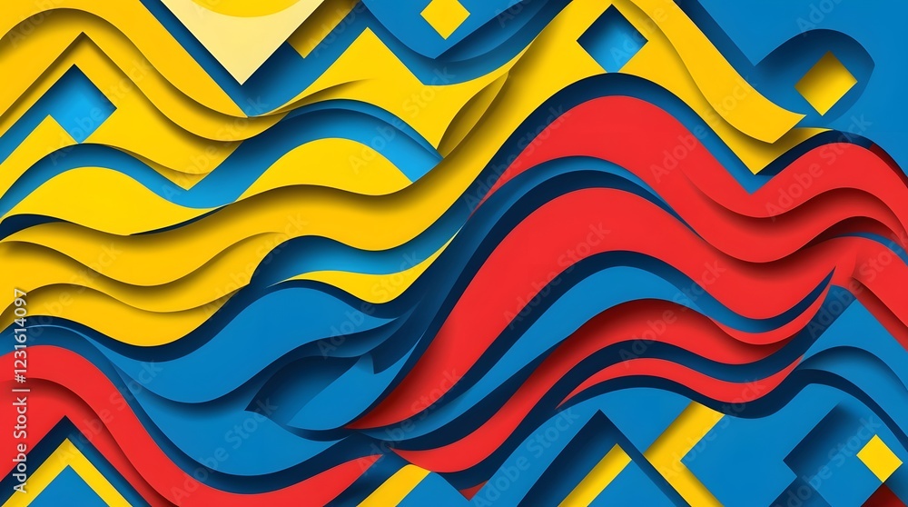 Poster abstract colorful background with lines