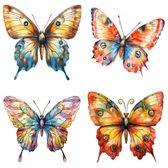 Obraz premium Colorful butterfly artwork nature digital illustrations vibrant environment close-up view beauty concept