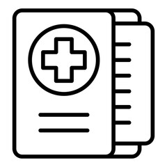 Fototapeta premium Medical Record line icon