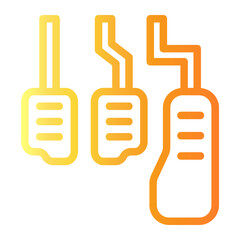 pedal Line Gradient Icon