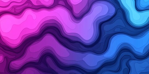 Fototapeta premium Geometric Background, Layered, Minimal, Wavy, Retro Vaporwave Gradient Artwork, Texture