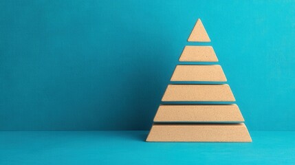 Fototapeta premium Strategic Portfolio Management Concept with Pyramid Structure Symbolizing Equal Weight Distribution in Financial Investments