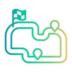 Obraz premium circuit Line Gradient Icon