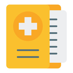 Obraz premium Medical Record flat icon