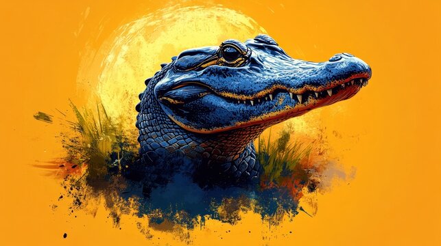 Trendy alligator vector art for creative designs, ideal for logos, graphic design, and artistic projects