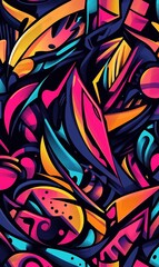 Abstract Colorful Graffiti Art Design