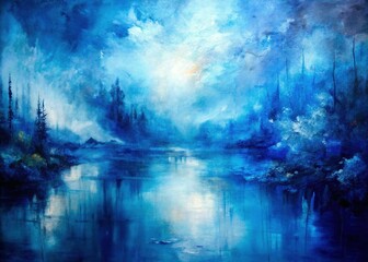 Mesmerizing Azure Tapestry: An Abstract Masterpiece