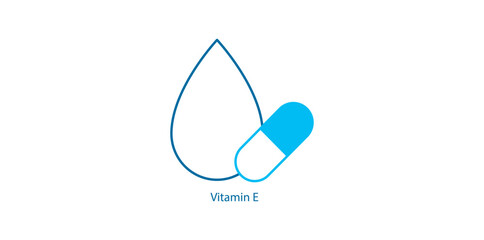 Vitamin E: Vector Icon for Skin and Immune Support