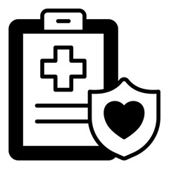 Health Insurance line glyph icon