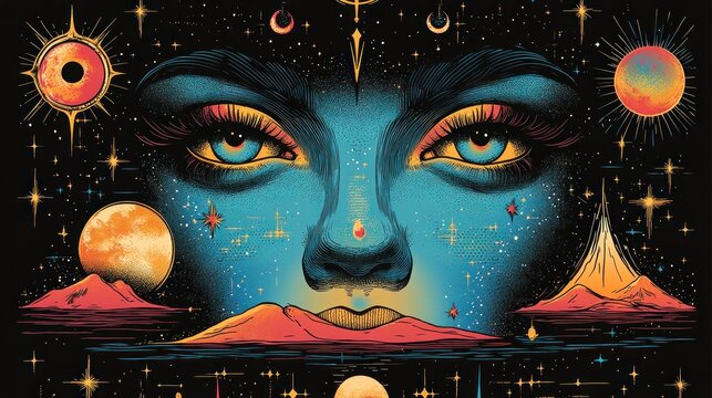 Vector design elements with vibrant colors, perfect for social media, branding, packaging, and unique stickers or patches