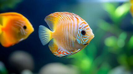 Fototapeta premium Colorful fish swimming in aquatic environment.