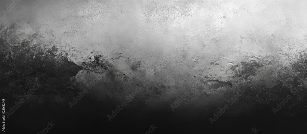 Aufkleber panoramic monochrome dark grey cement studio backdrop with textured surface and a wide empty space i