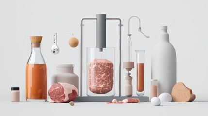 A modern kitchen setup with various ingredients and containers, showcasing the essence of culinary experimentation.