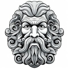 Obraz premium Bold and Abstract Mask of the Scandinavian Gods in Ignorant Style