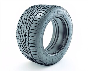 Obraz premium Heart-Shaped Tire in a Straight On View Showcasing Detail and Depth