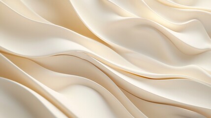 Abstract Cream Waves: A Serene Study in Texture and Light