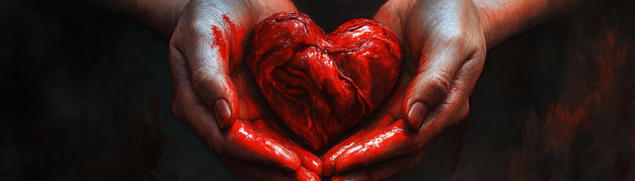 A vivid representation of love and compassion in a heartwarming scene.