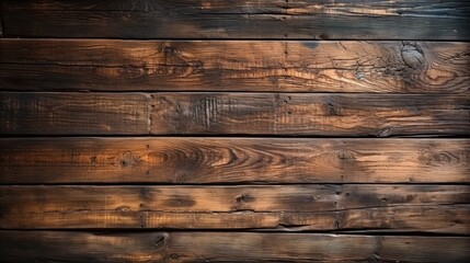 Old Dark Wooden Cracked Planks Texture Background with Rustic Charm