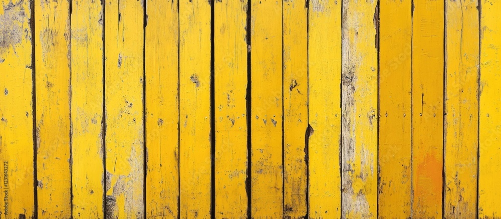 Poster textured yellow wooden planks with various shades and weathered spots arranged vertically creating a