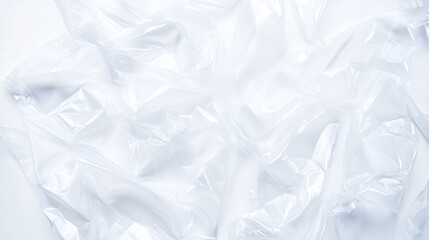 Obraz premium White Silk Drape: Luxurious folds of white silk fabric create an elegant and abstract texture. The subtle light and shadow play across the surface highlight the sheen and softness of the material.