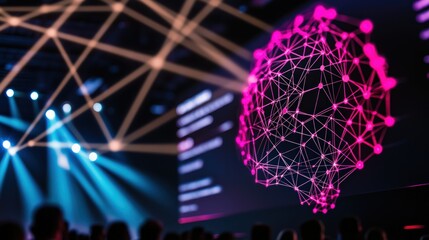 Abstract Visual Representation of Data Connectivity at a Technology Conference Event