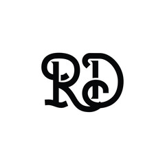 RD monogram logo design letter text name symbol monochrome logotype alphabet character simple logo