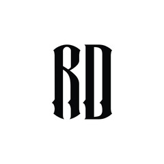 RD monogram logo design letter text name symbol monochrome logotype alphabet character simple logo