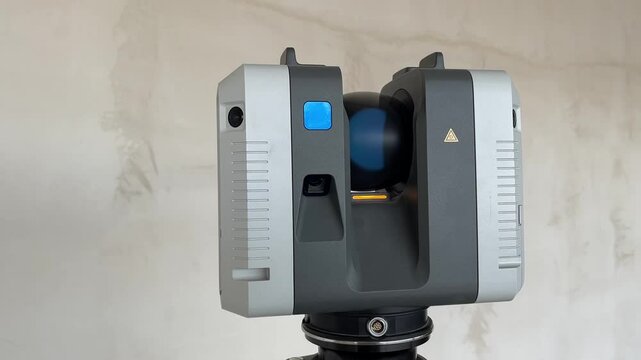 3D scanner geodetic equipment. execution of set of measurements during construction of high -rise buildings for compliance with regulatory accuracy