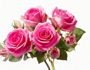 Obraz premium pink rose isolated on white background 