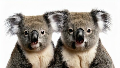 Fototapeta premium Portrait of Koala bears, 4 years old and 9 months old, Phascolarctos