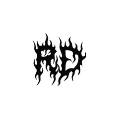 RD monogram logo design letter text name symbol monochrome logotype alphabet character simple logo