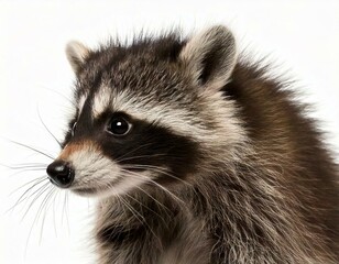Naklejka premium raccoon (9 months) - Procyon lotor in front of a white background