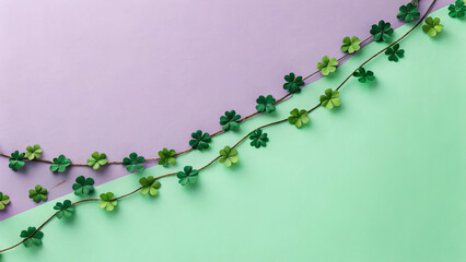 Delicate St. Patrick&rsquo;s Day Garland with Shamrocks