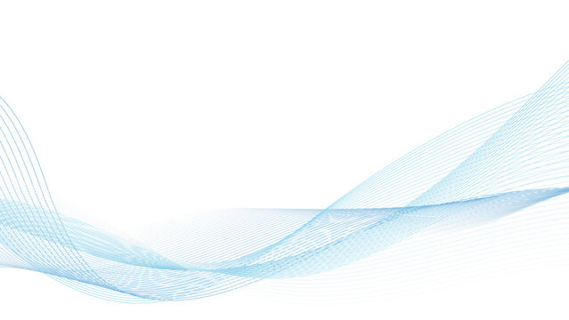 ブルー系のウェーブするシンプルデザイン背景