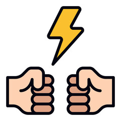 Conflict Resolution filled line icon