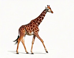 Obraz premium Somali Giraffe, commonly known as Reticulated Giraffe, Giraffa