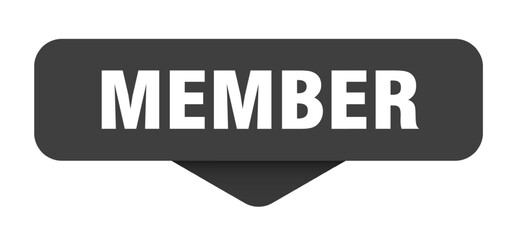 member sticker. member sign on transparent background