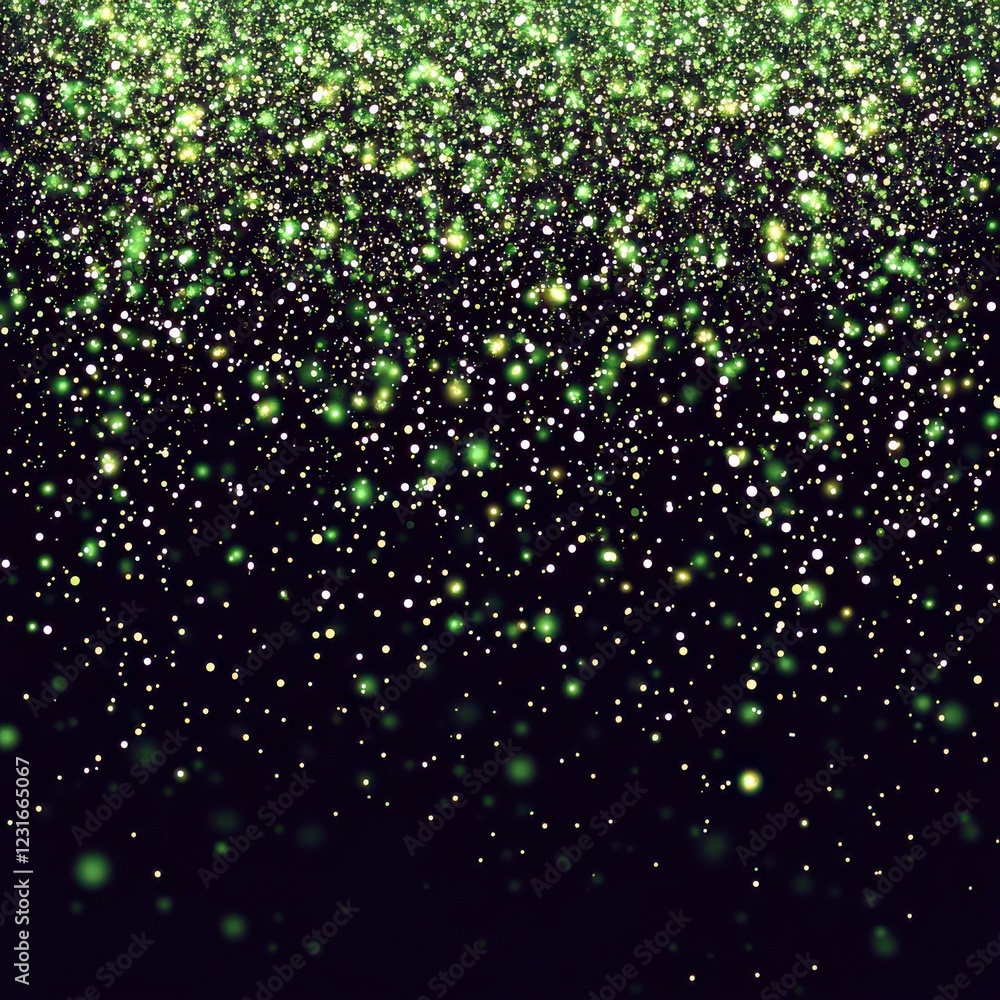 Poster ethereal green glittering particle background creating a dreamy and enchanting atmosphere for use in