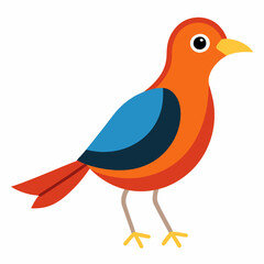 Bird vector on white background.