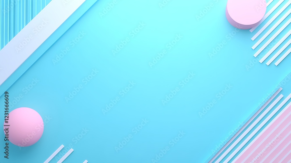 Poster abstract background with geometric shapes and cool color palette for modern designs and creative pro