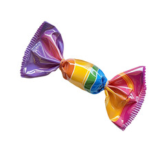 Candy wrapper e isolated on transparent background.