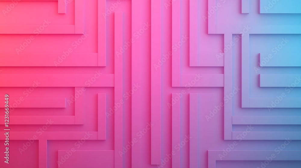 Poster abstract geometric pattern with soft pink and blue gradient shapes for modern design and creative pr