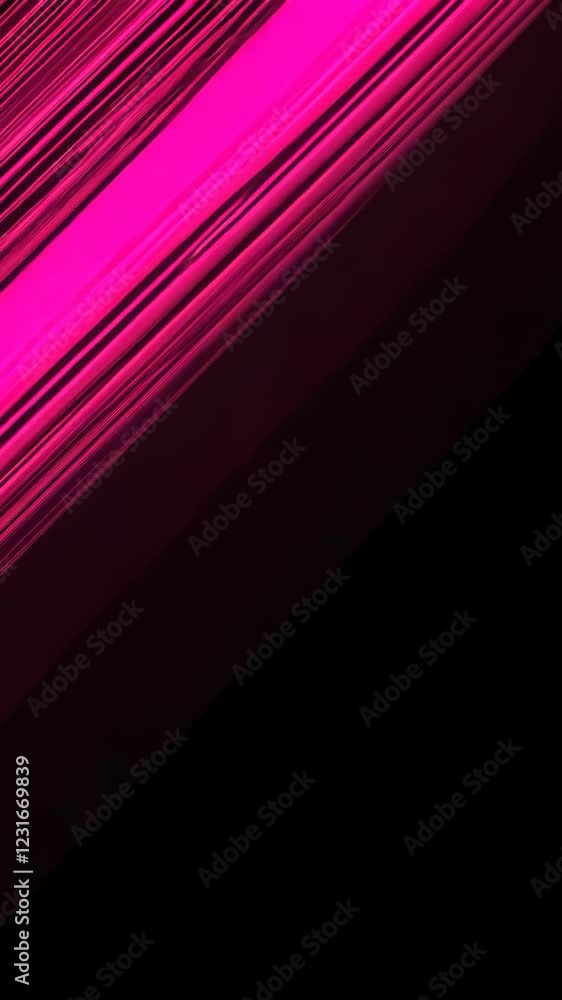 Poster bright pink abstract pattern with dynamic lines against a dark background, showcasing modern digital