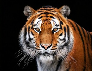 Naklejka premium Tiger lying down isolated on white 