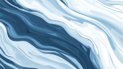 Fototapeta premium Abstract blue and white background with flowing waves creates serene and calming atmosphere. Ideal for various design projects, this vector art adds elegance and depth